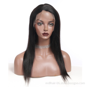 100 Virgin Malaysian Hair Pre Plucked Silky Straight Lace Front Wig Natural Color Malaysian Virgin Lace Frontal Human Hair Wig